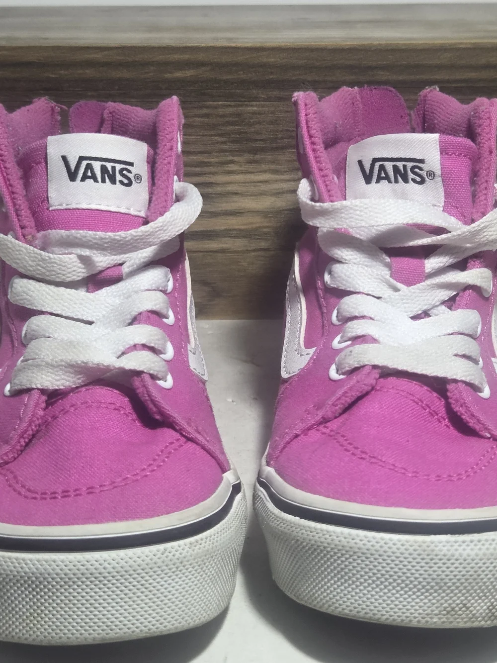 Vans Sk8-Hi Zip Shoes Pink Canvas High-Top Sneakers Kids Size US 12.0